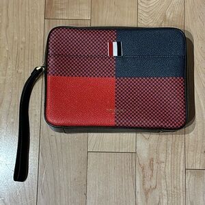 Thom Browne zip clutch bag